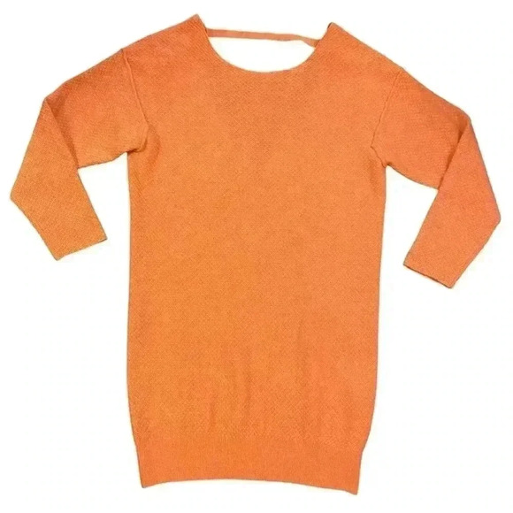 Free People Hourglass Cashmere Sweater Dress Tunic  Open Back Salmon Size Small - Picture 3 of 16